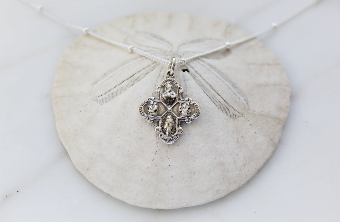 Four Way Cross in Sterling Silver