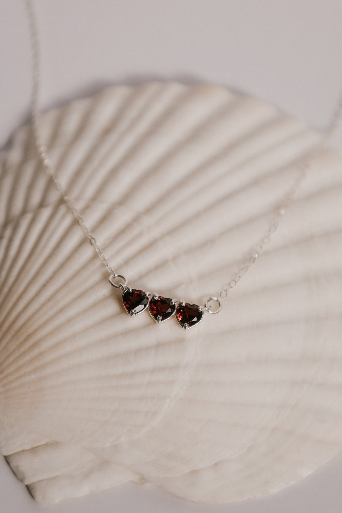 Garnet Holy Family Hearts® | Silver