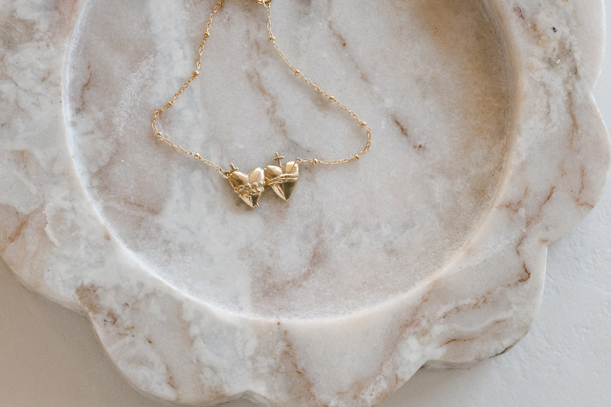 Sacred Heart and Immaculate Heart Bracelet