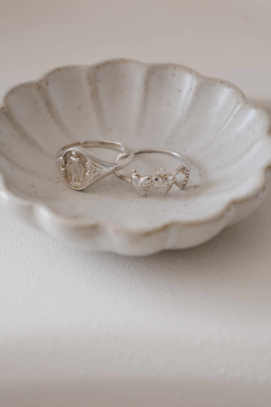 Miraculous Medal Signet Ring in 925 Sterling Silver
