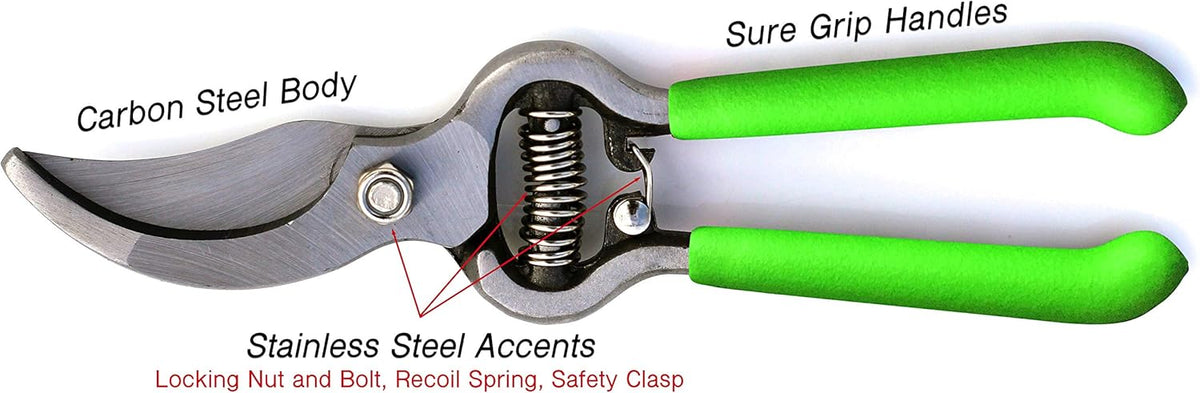 Classic Bypass Pruning Shears Clippers (Green)