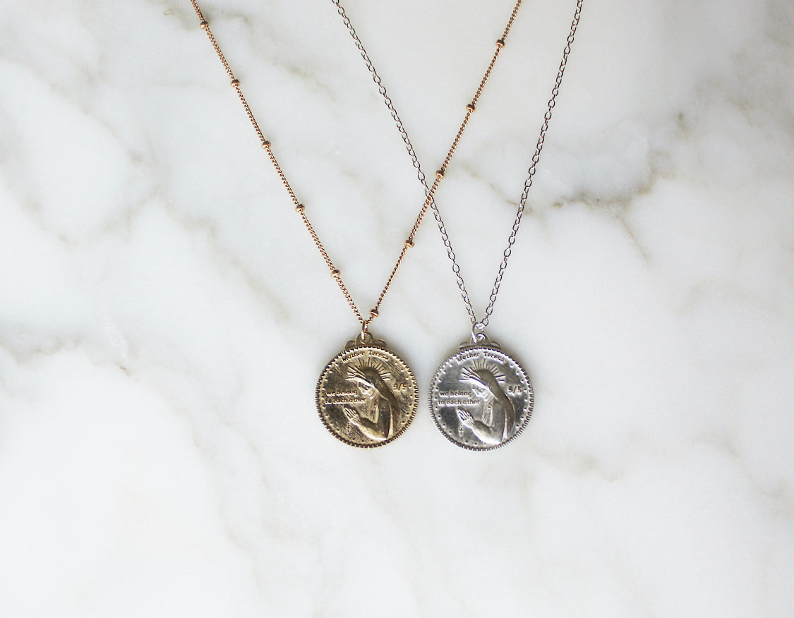Mother Teresa Necklace in 925 Sterling Silver
