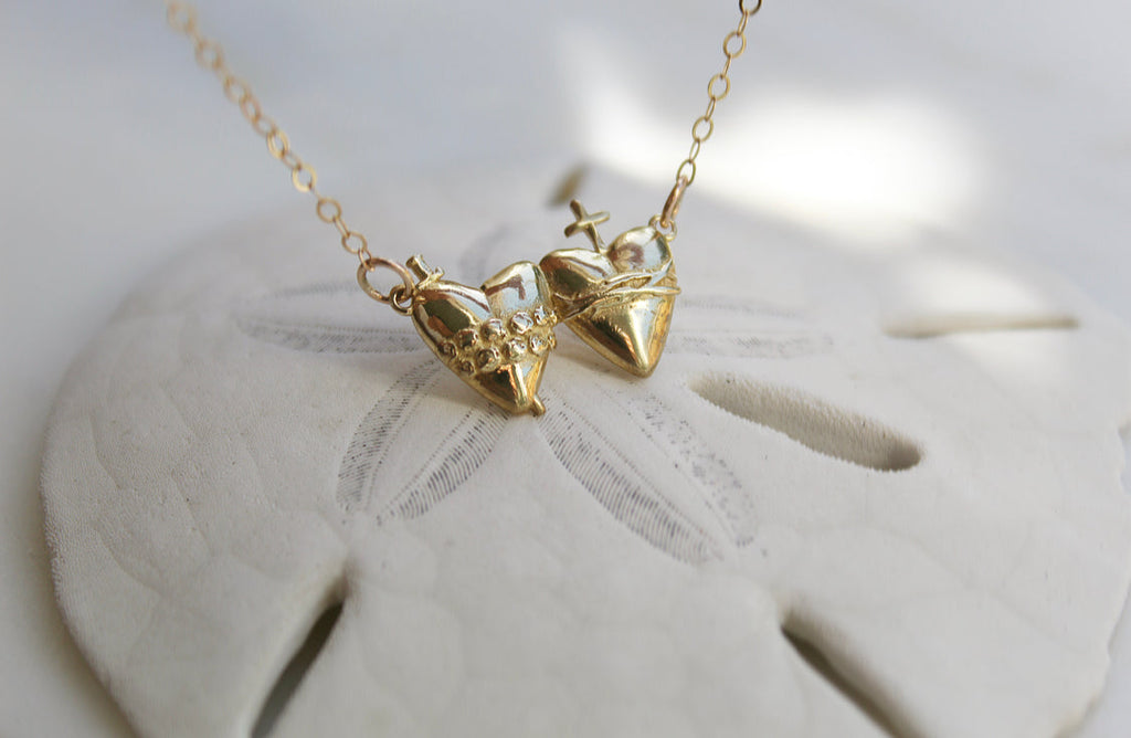 Sacred Heart and Immaculate Heart Necklace