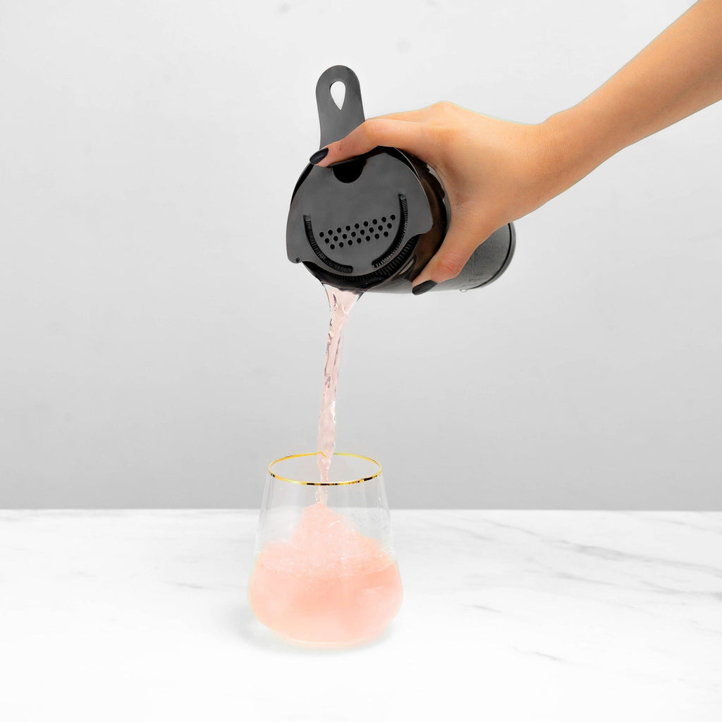 4-Piece Cocktail Shaker Set - Black
