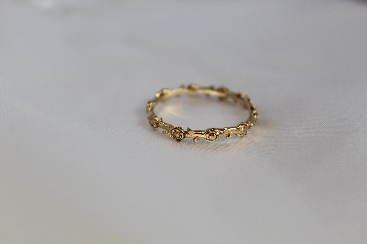 Mystical Rose Ring 14k Yellow Gold