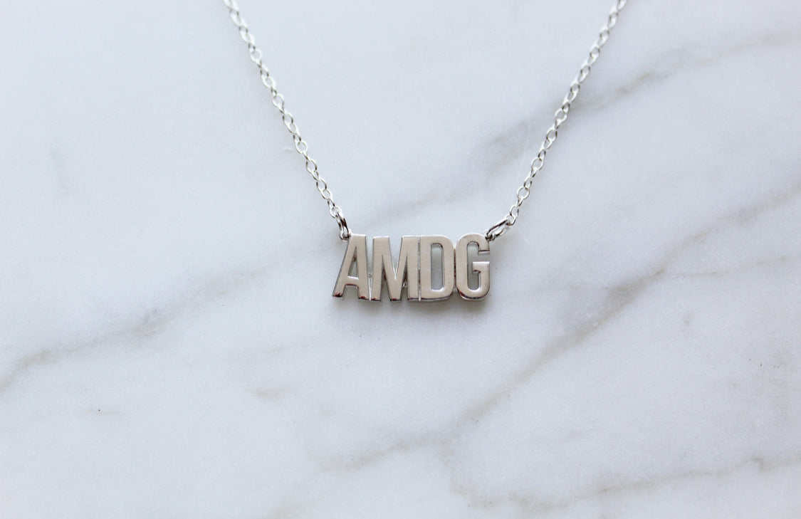 AMDG in Sterling Silver