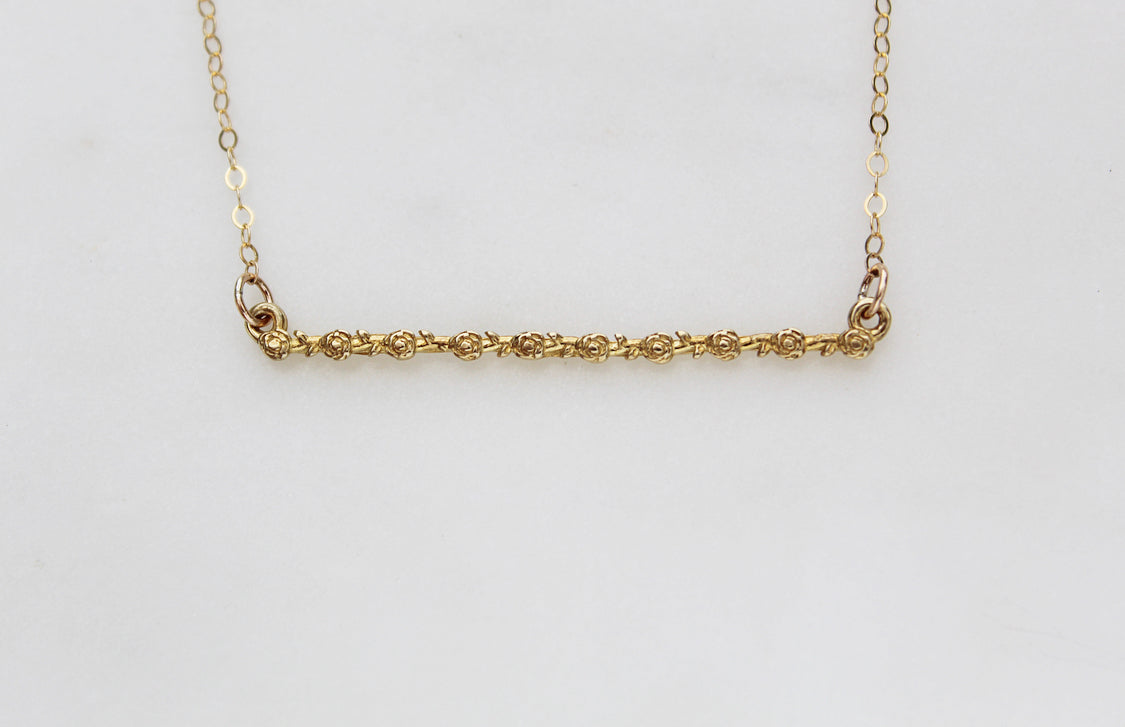 Rose Bar Necklace