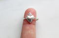 Sacred Heart Ring in 925 Sterling Silver