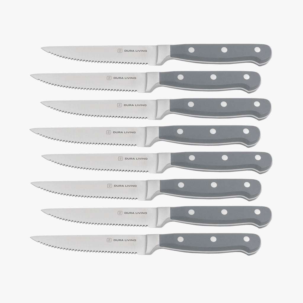 Superior Set of 8 Steak Knives - Gray