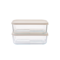 Container Culture 4-Piece Airtight Glass Food Storage Containers with Lids, 2 x 57.5oz - Vanilla Mist