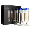 Tall Recycled Champagne Flutes - Set of 4