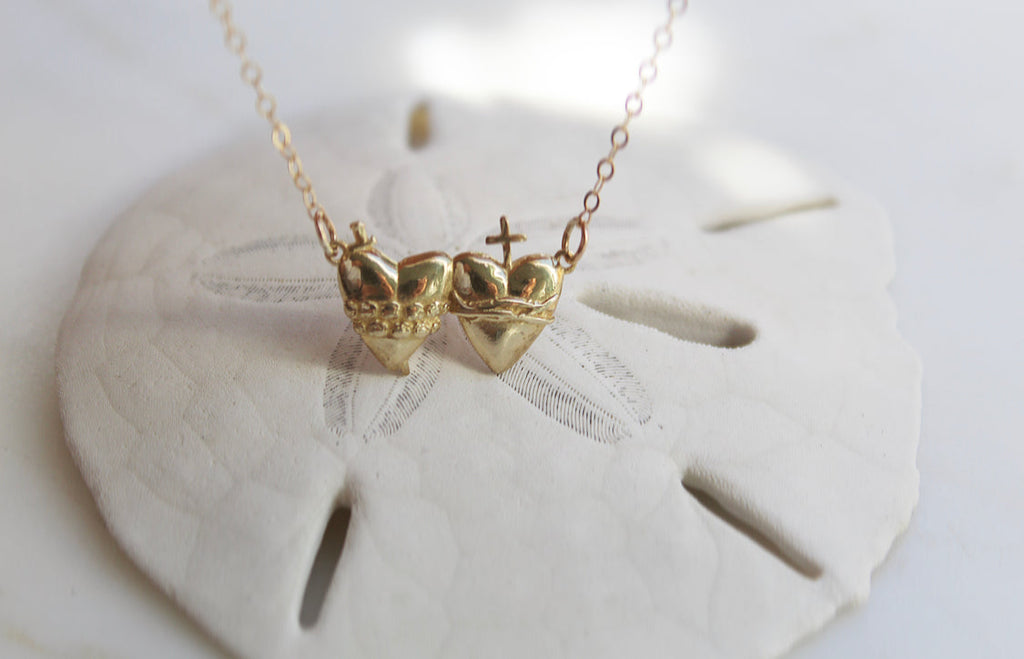 Sacred Heart and Immaculate Heart Necklace