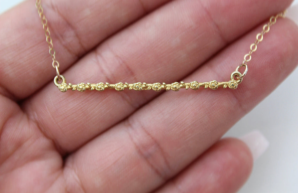 Rose Bar Necklace
