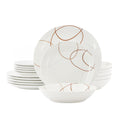 Elama Sydney 18 Piece Porcelain Dinnerware Set, Service for 6