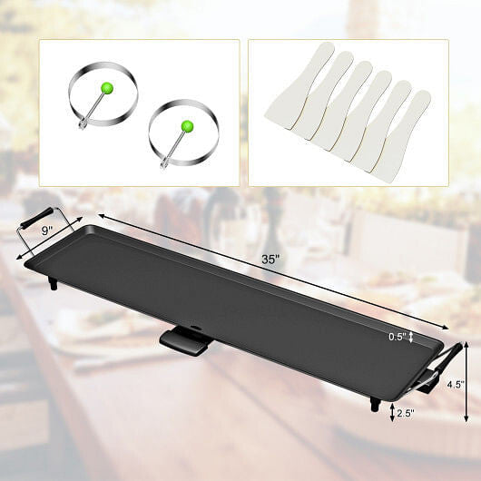 35 Inch Costway Electric Griddle Teppanyaki Grill with Adjustable Temperature