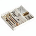 Expandable kitchen drawer organizer Kitchen Tray with 3 Compartments
