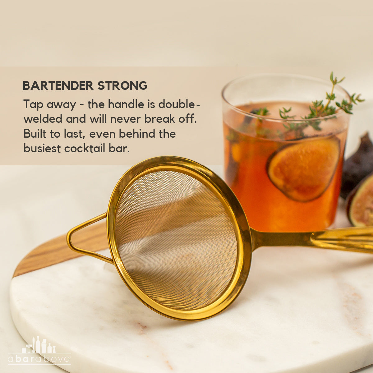 Fine Mesh Strainer - Gold