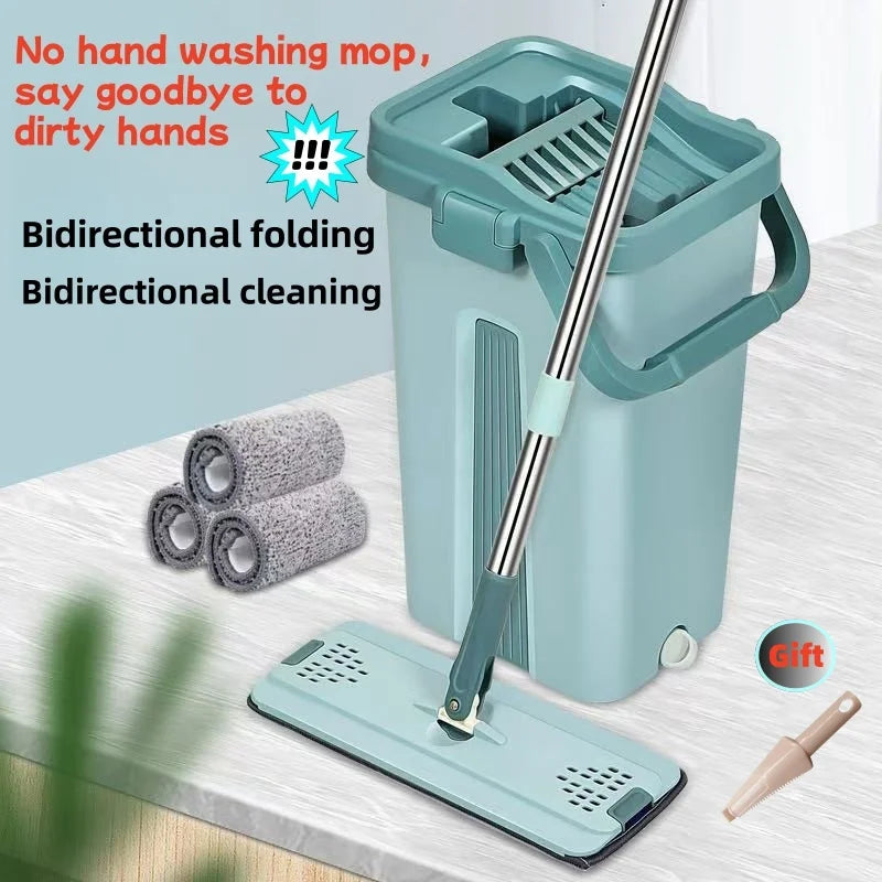 Flat Squeeze Mop & Bucket Set