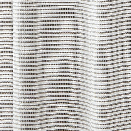 72-inch Grey and White Stripes Cotton Shower Curtain with Tassels