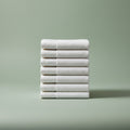 GRM Collection White Cotton Lyocell Blend Towels