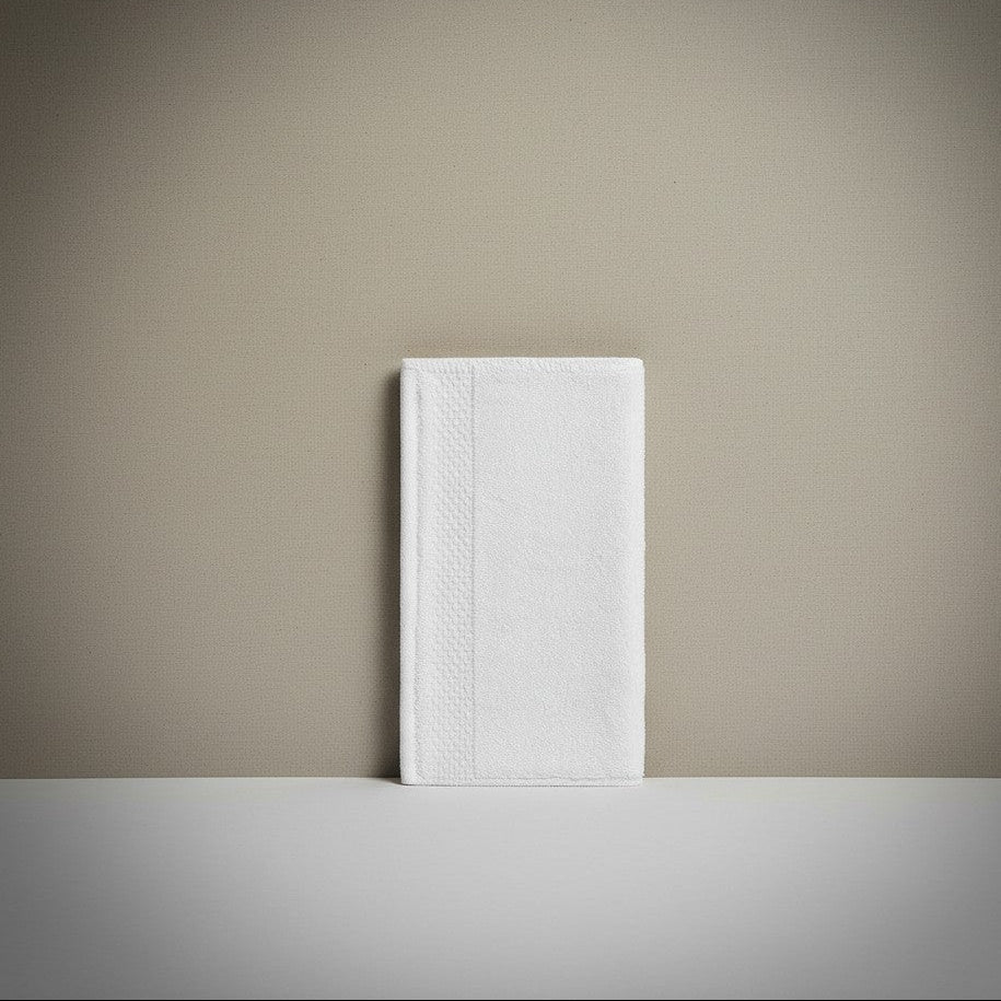 GRM Collection White Cotton Lyocell Blend Towels