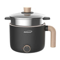 Brentwood 1.5 Liter Multi-Function Electric Hot Pot Cooker in Black with Ceramic Non-Stick Ceramic