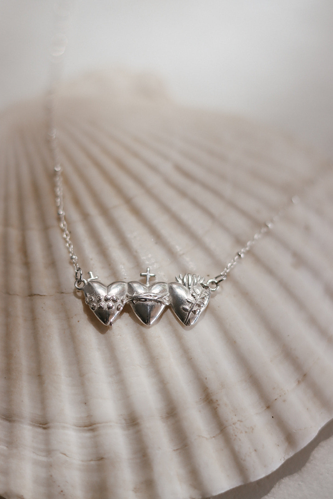 Holy Family Hearts® Necklace in Sterling Silver