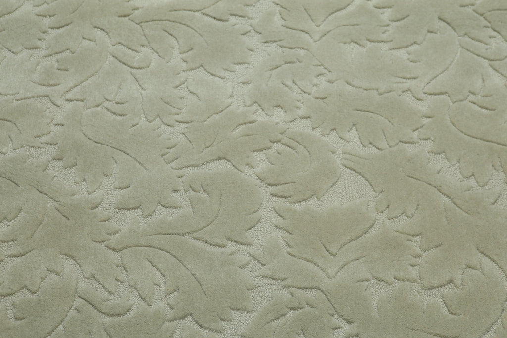 5'8" x 8'9" Machine Made High Low Modern Oriental Wool Rug Gray Tone on Tone Color