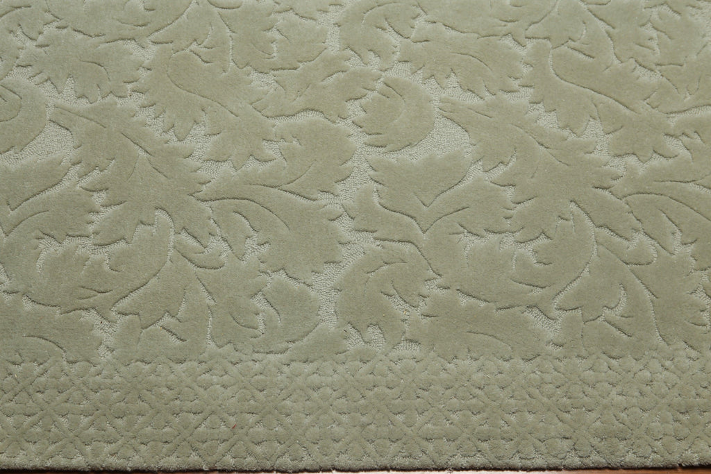 5'8" x 8'9" Machine Made High Low Modern Oriental Wool Rug Gray Tone on Tone Color