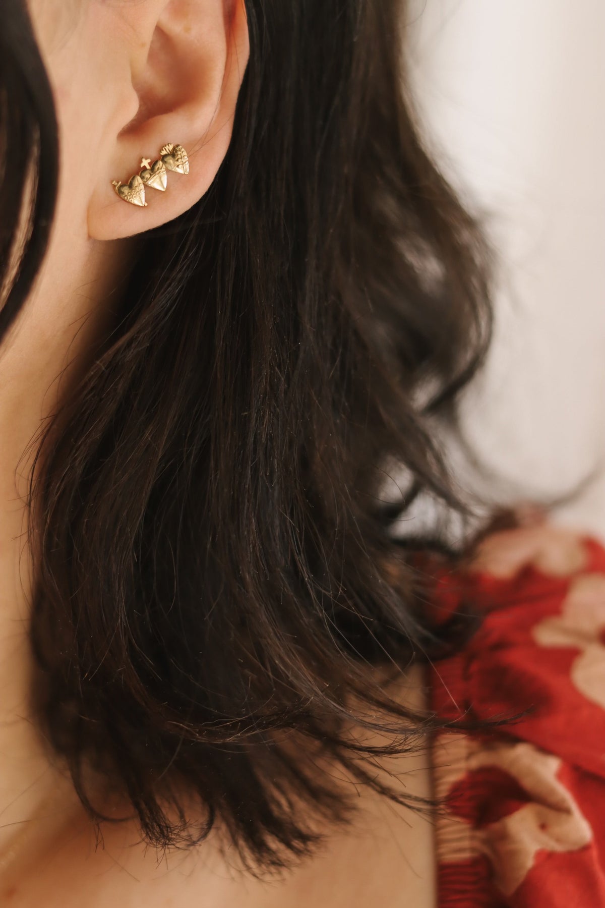 Holy Family Hearts® Earrings in 14K