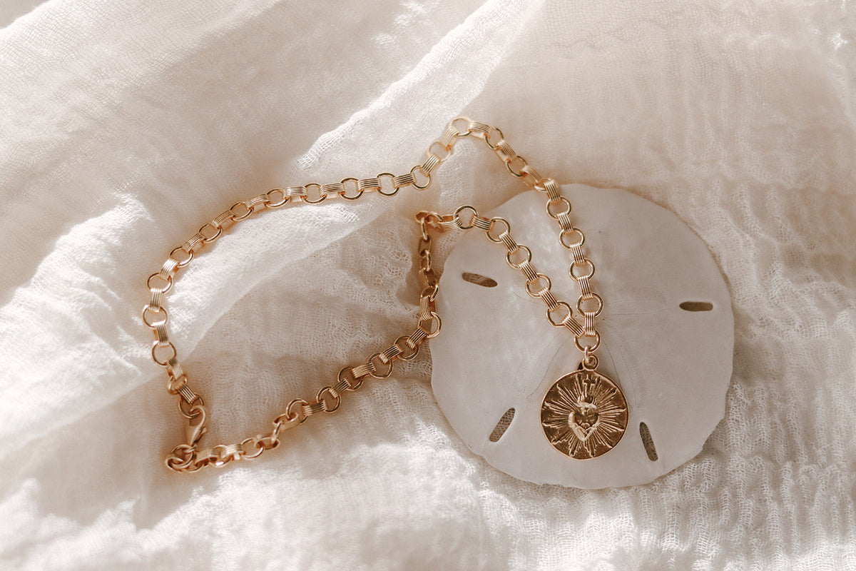 Most Sacred Heart Ring Band Necklace