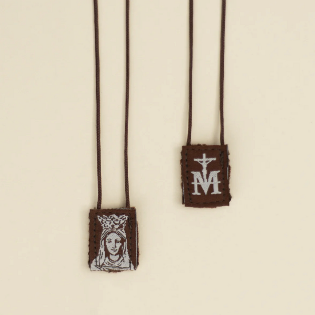Our Lady of Mt. Carmel Premium Mini Brown Scapular