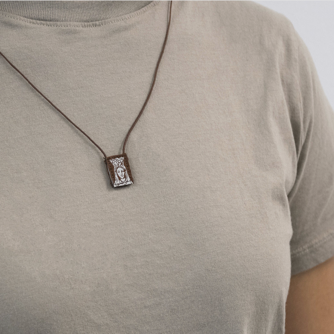 Our Lady of Mt. Carmel Premium Mini Brown Scapular