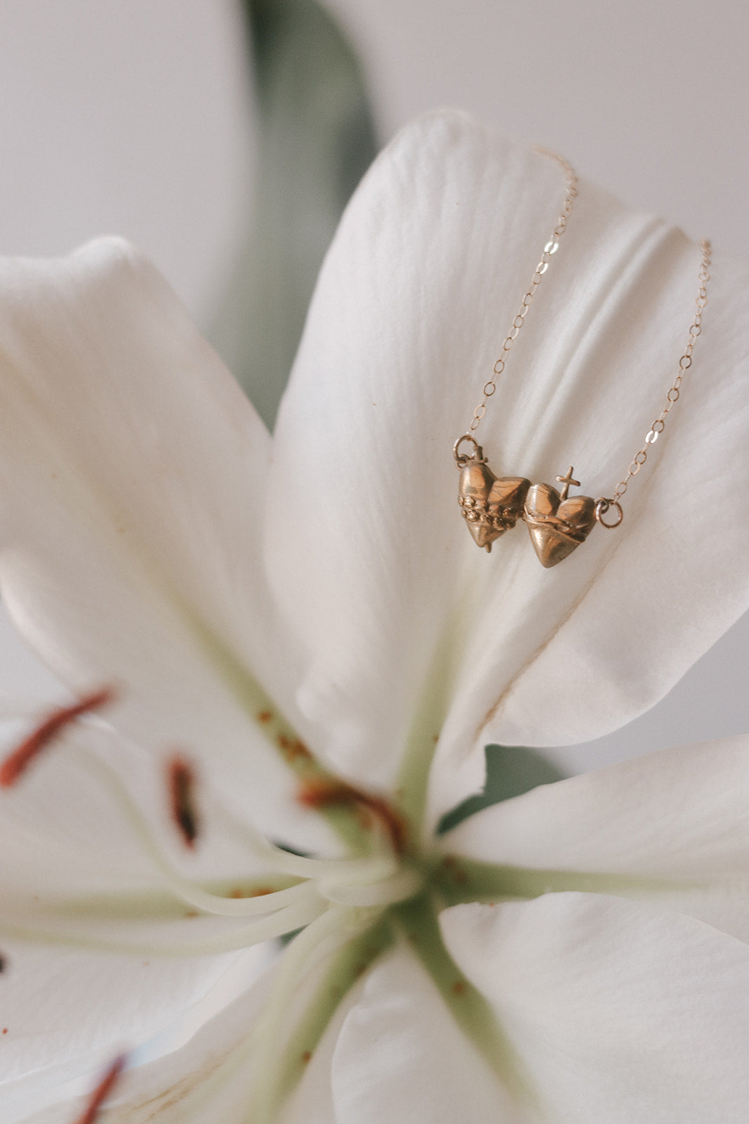Sacred Heart and Immaculate Heart Necklace
