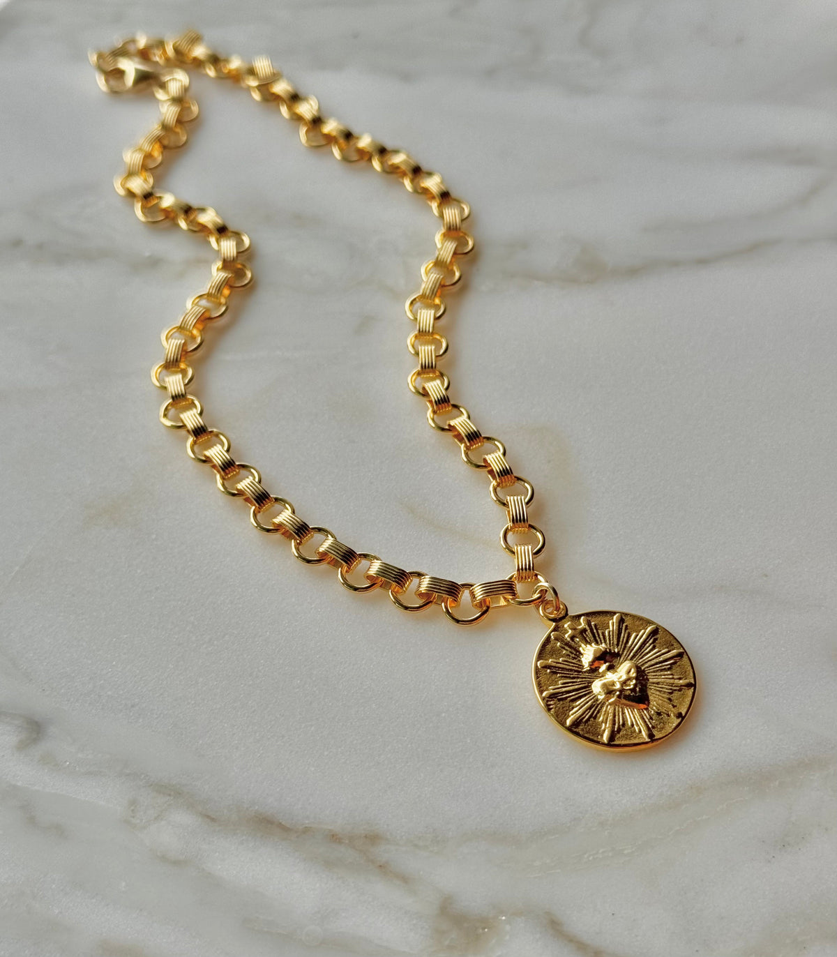 Most Sacred Heart Ring Band Necklace