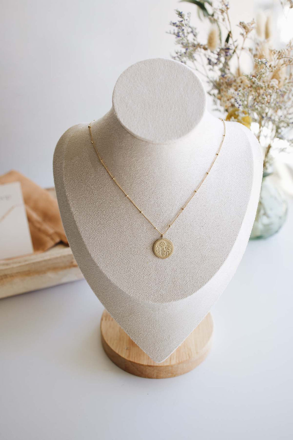 Holy Family Floral Necklace - 14K Gold Filled