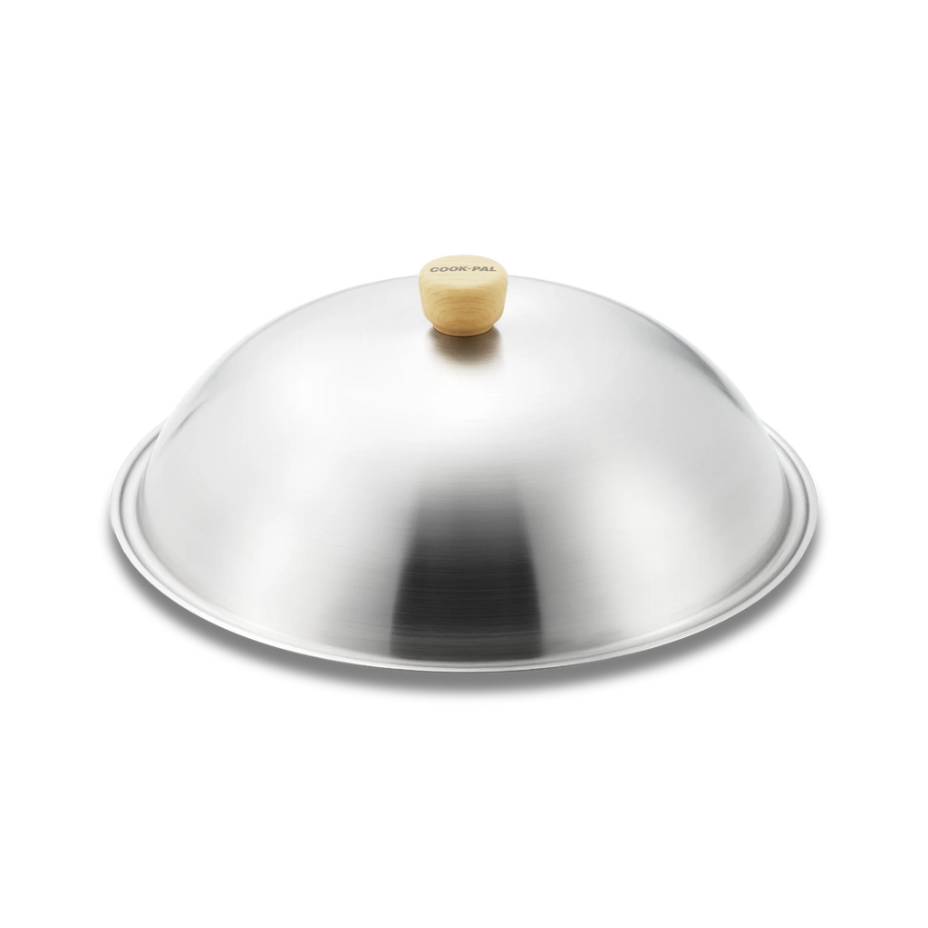 Yoshikawa 36cm Carbon Steel Wok with Stainless Steel Lid – Japan