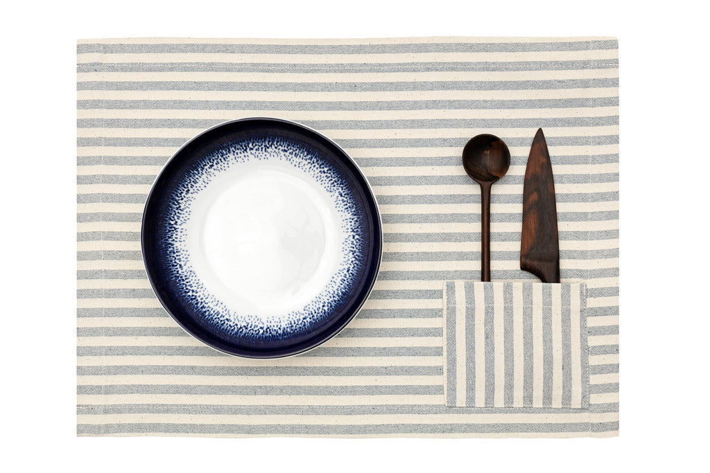 Placemats with Pocket, Set of 4 - Denim