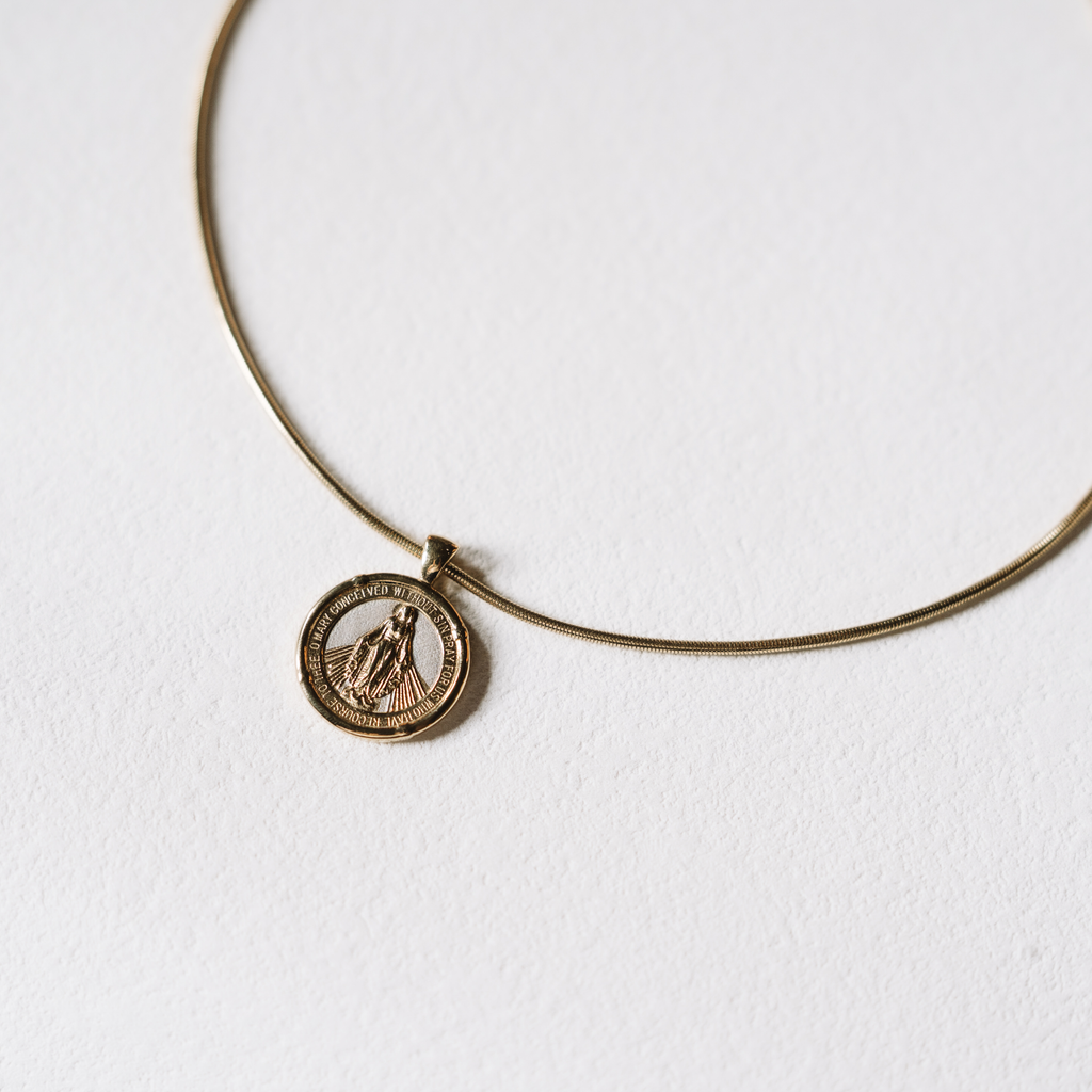 Miraculous Medal Pendant Necklace