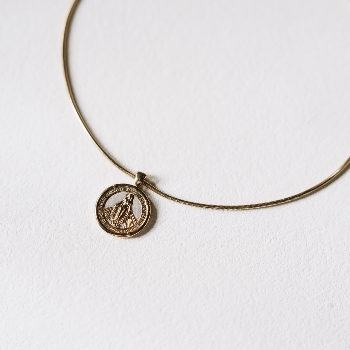 Miraculous Medal Pendant Necklace