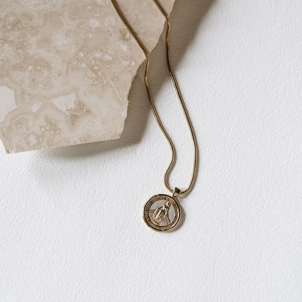 Miraculous Medal Pendant Necklace