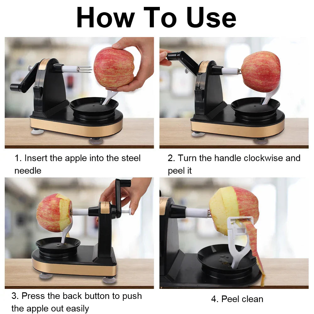 Hand-Cranked Multifunctional Fruit & Vegetable Peeler