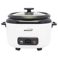 Brentwood 16 Cup Cooked Rice Cooker with Steam in White