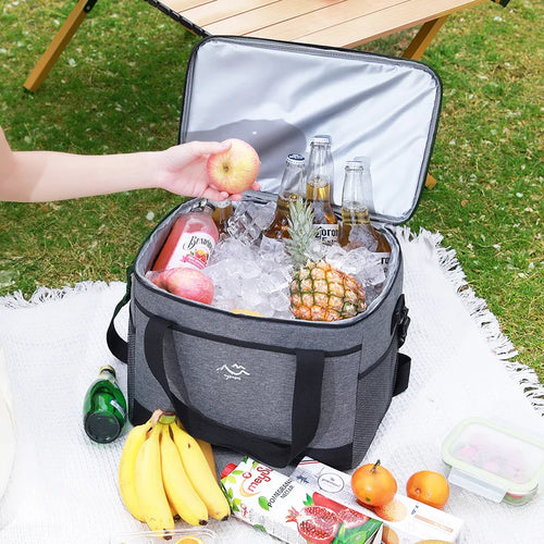 26L Insulated Cooler Bag Camping Dark Gray