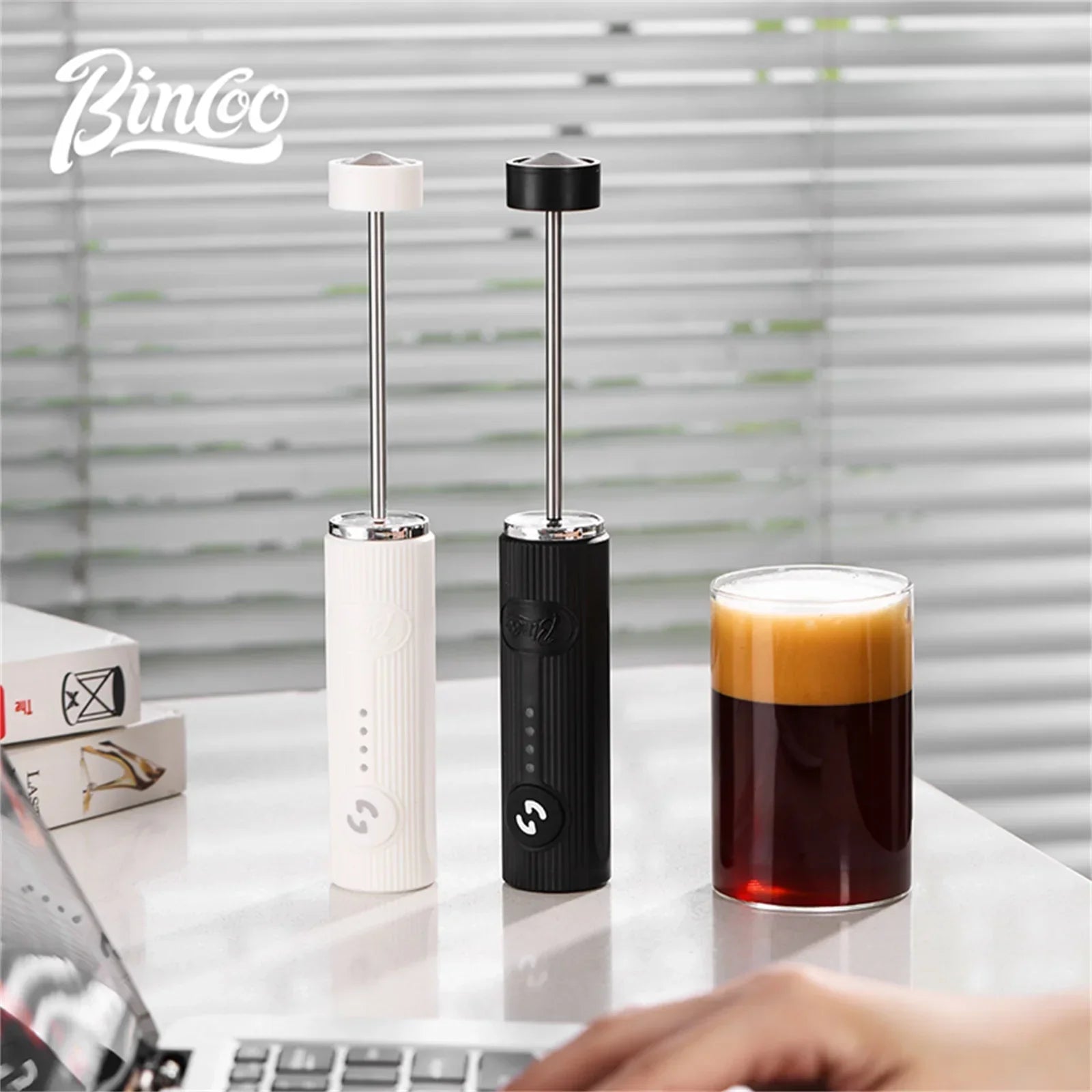 Electric Milk Frother, Wireless Handheld Blender