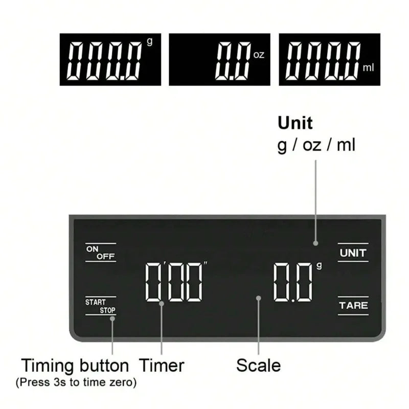 Auto Timer Coffee Scale 0.1g