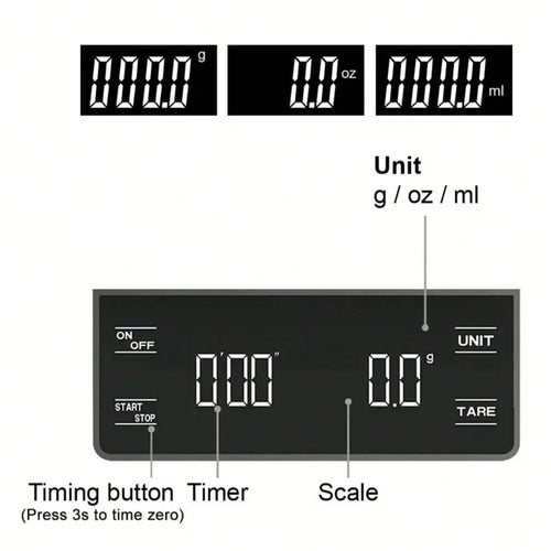 Auto Timer Coffee Scale 0.1g