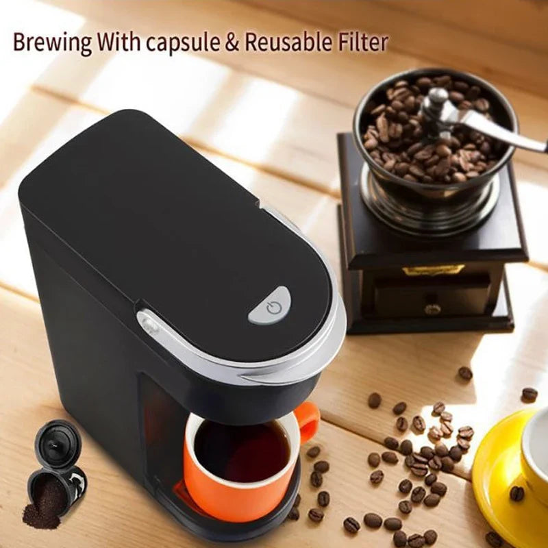 Cafe K- CUP Drip Coffee Maker Capsule Electric Travel Capsule Coffee Machine Ground Coffee Italian