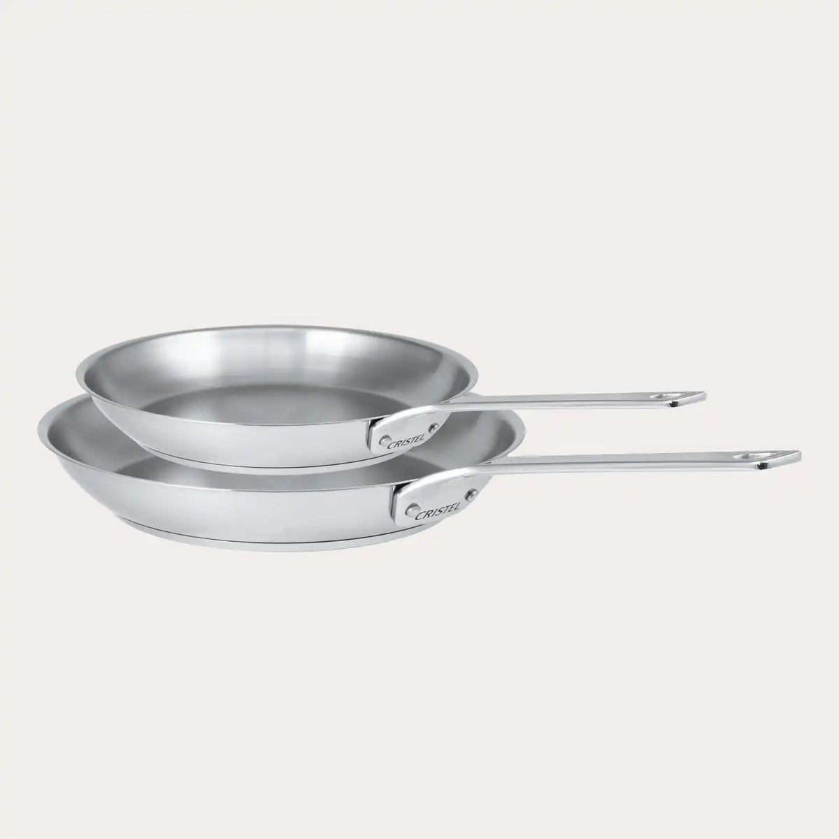 CRISTEL® 2 stainless steel Frying pans Set