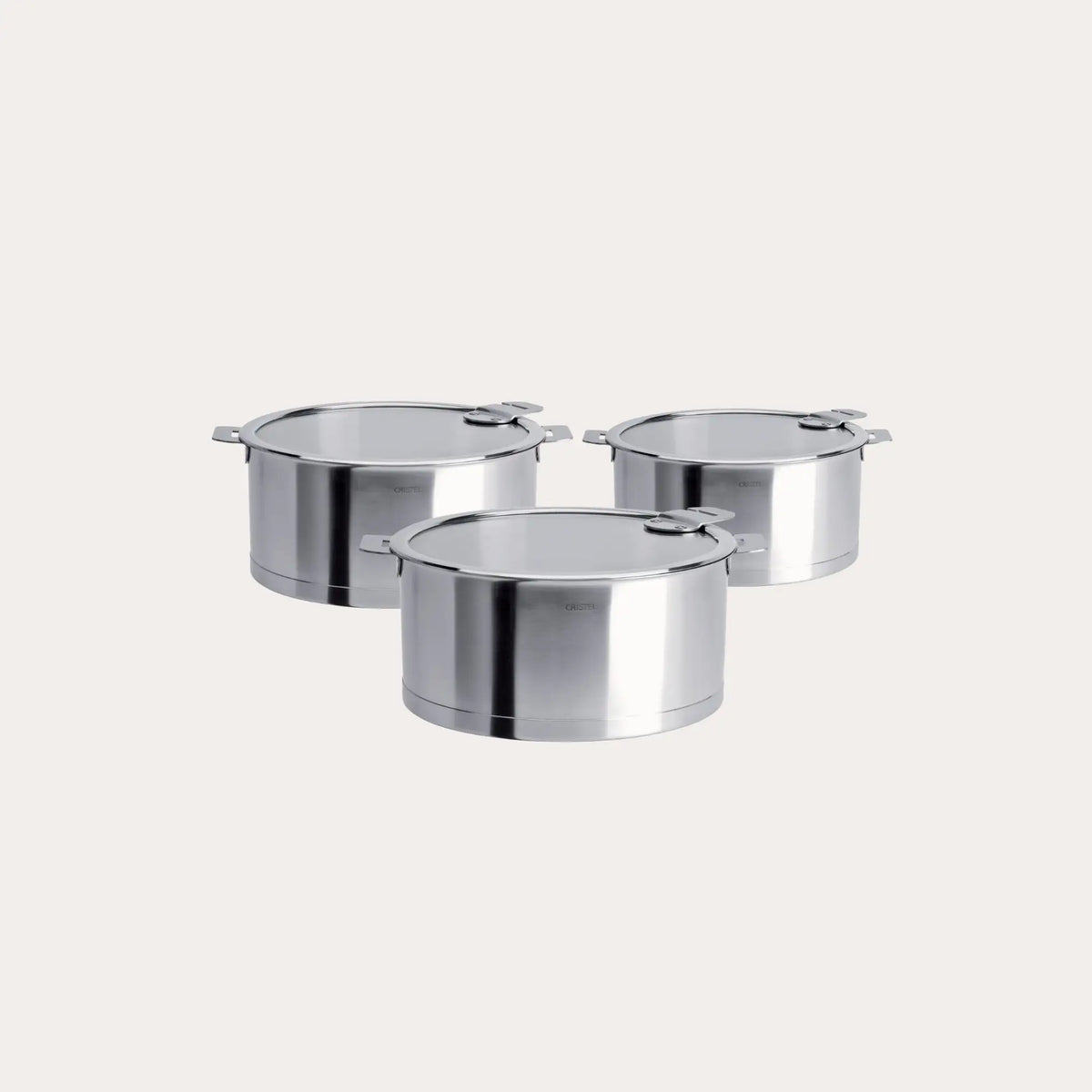 CRISTEL® Set of 3 saucepans with lids